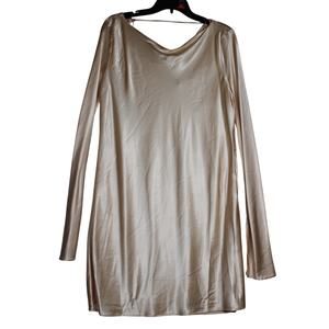 Zara Cream Long Sleeve Mini Dress